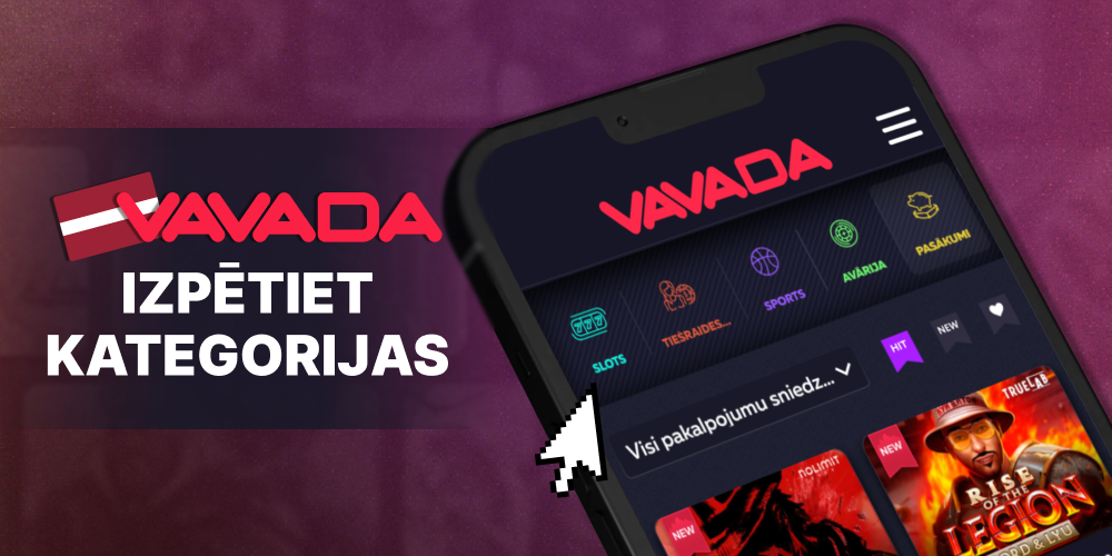 Interfejs gier w Vavada Casino