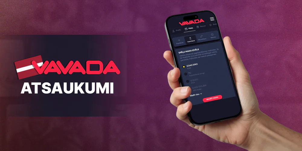 Vavada kazino - laimestu izņemšana Latvijas spēlētājiem